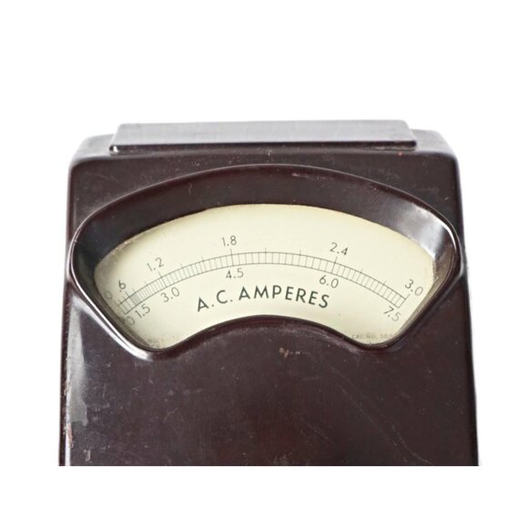Vintage W.M. Welch Scientific Company D.C. Amperes Bakelite Gauge 30817 Steampun - Picture 5 of 6